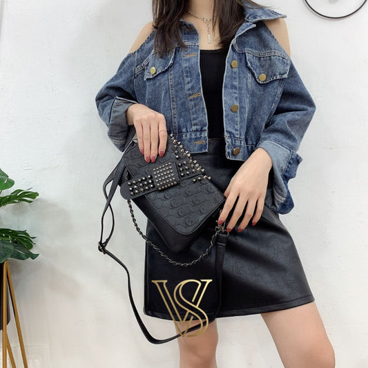 Rebel Skull Rivet Bag