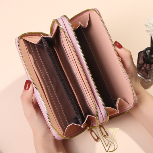Heritage Quilted Double-Zip Wallet