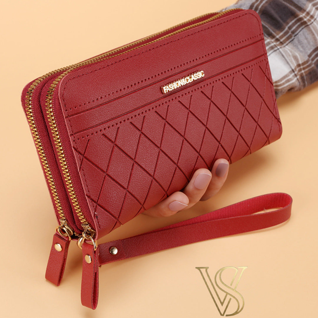 Double-Zip Clutch Wallet
