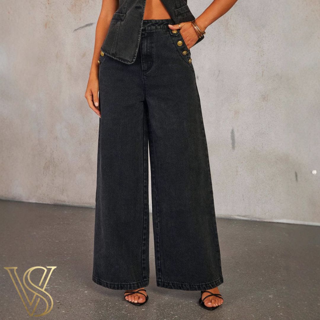 Retro Denim Vest Set