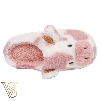Fluffy Cow Slippers