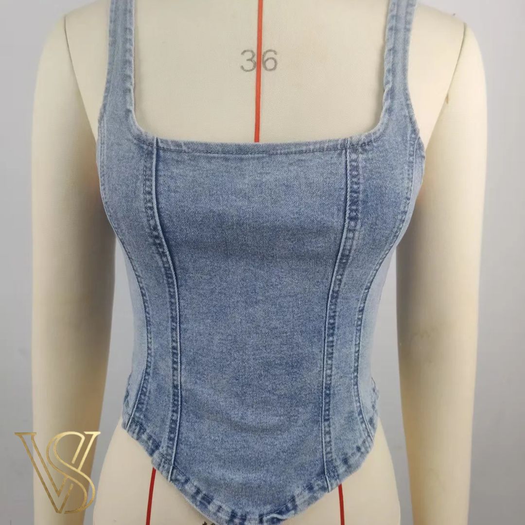 Denim Corset Top