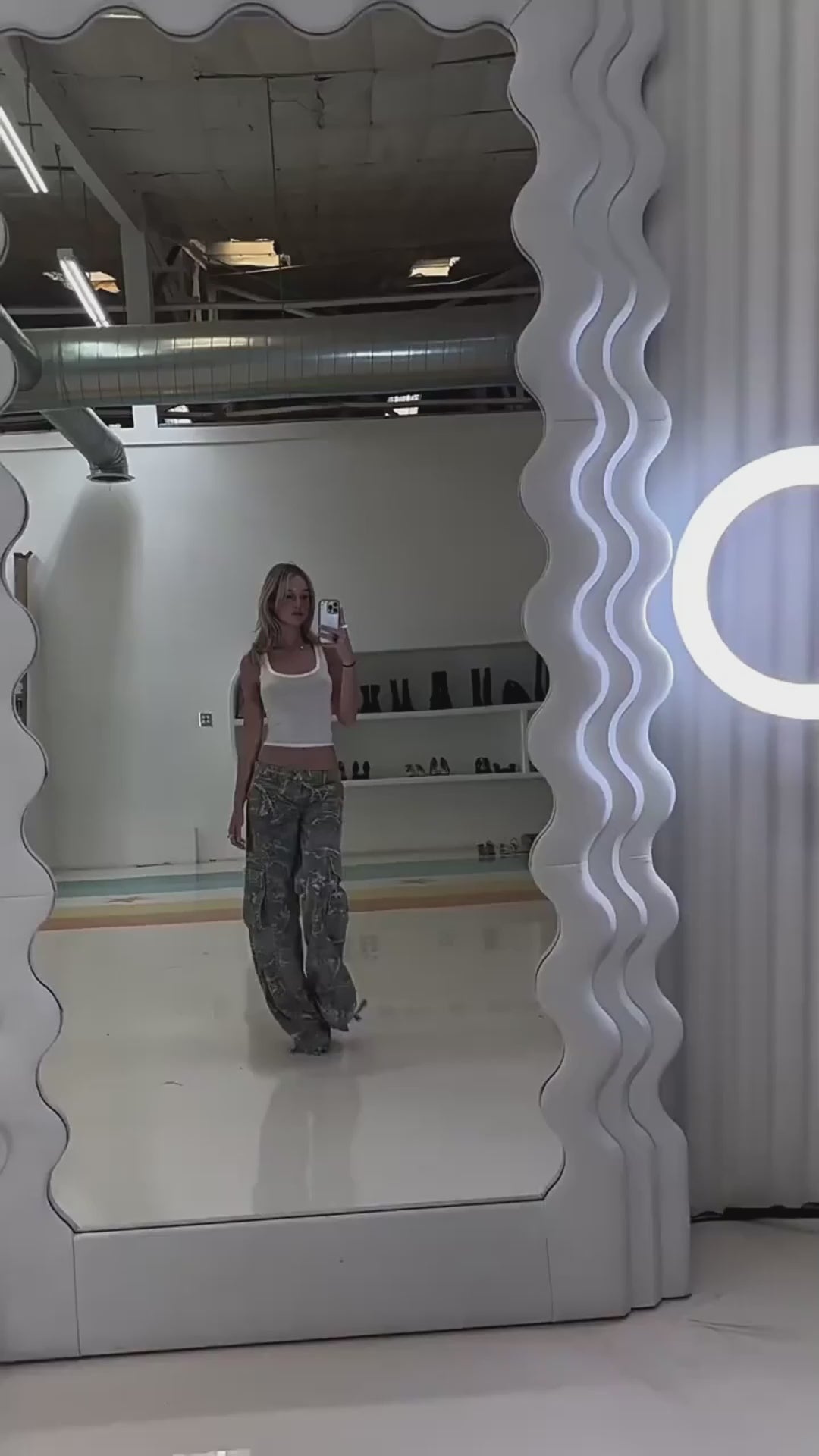 Low-Rise Camo Cargo Pants